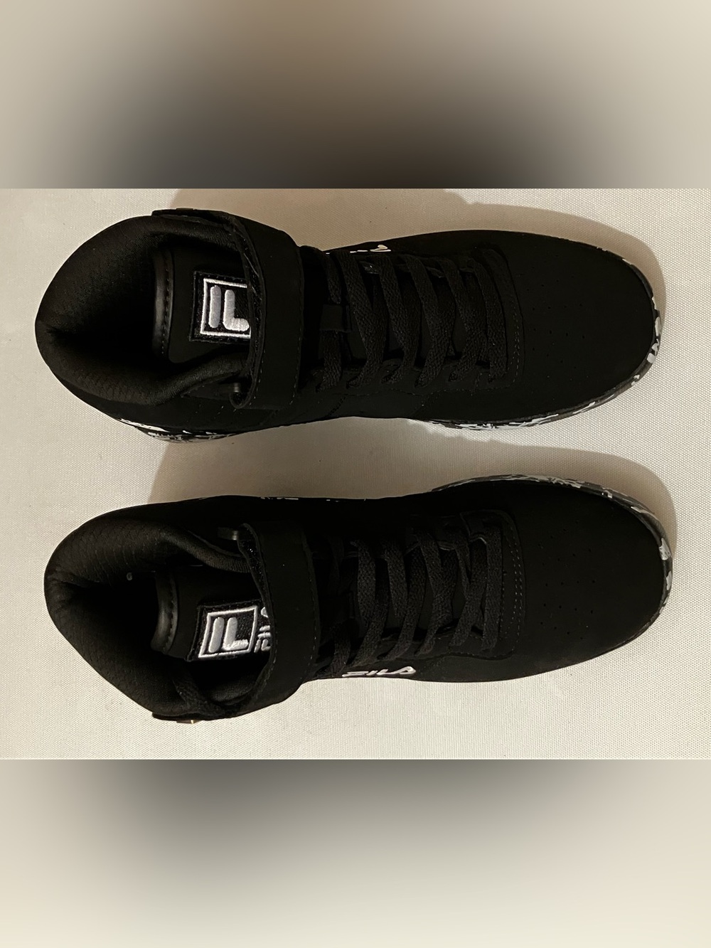 New without Tags Fila Vulc 13 Marble high-top sneaker women size 7 Black/White - Picture 7 of 12
